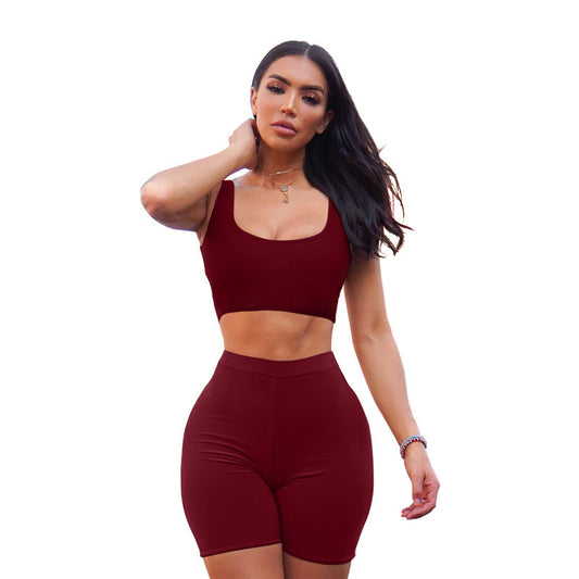 Top Shorts Chest Wrap Fashion Set