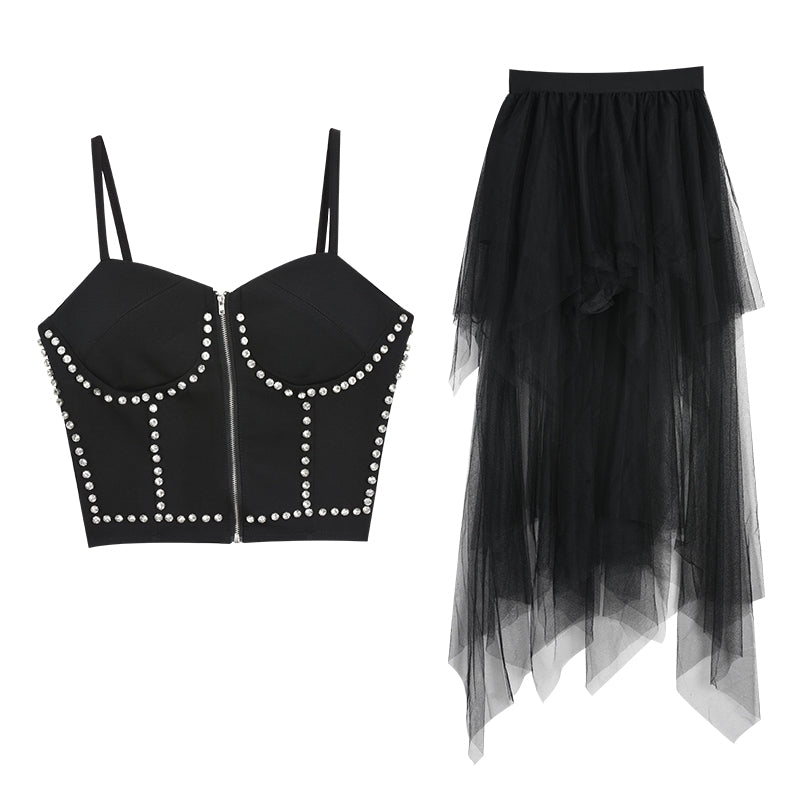 Skirt Suit Short Top