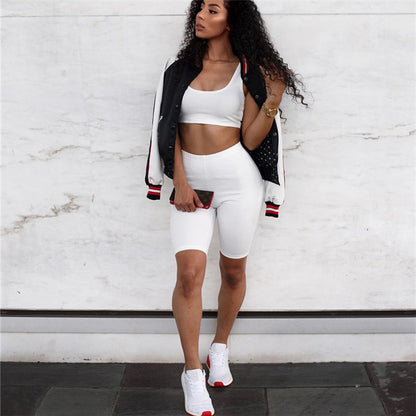 Top Shorts Chest Wrap Fashion  Set