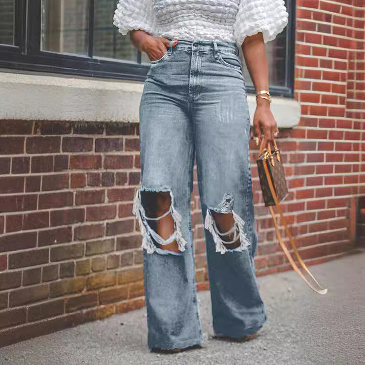 Washed Denim Jeans