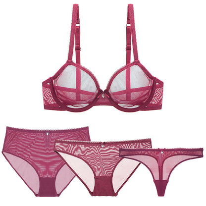 Mesh Bra Set 4 Pieces Set
