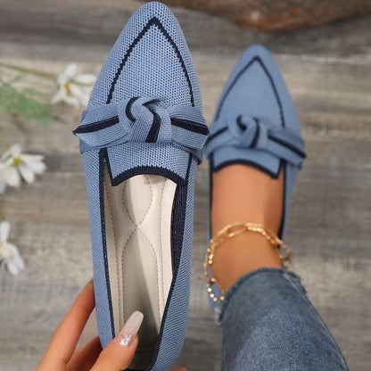 Toe Bow Flat Shoes