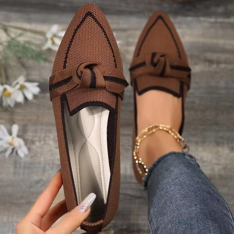 Toe Bow Flat Shoes