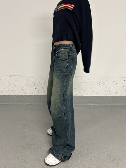 Idle Style Retro Washed Jeans