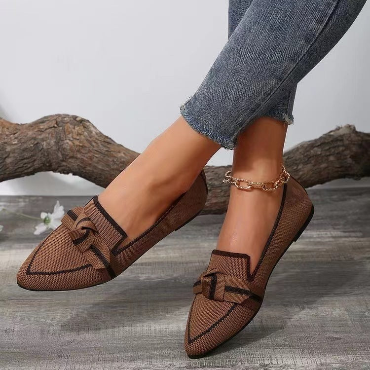 Toe Bow Flat Shoes