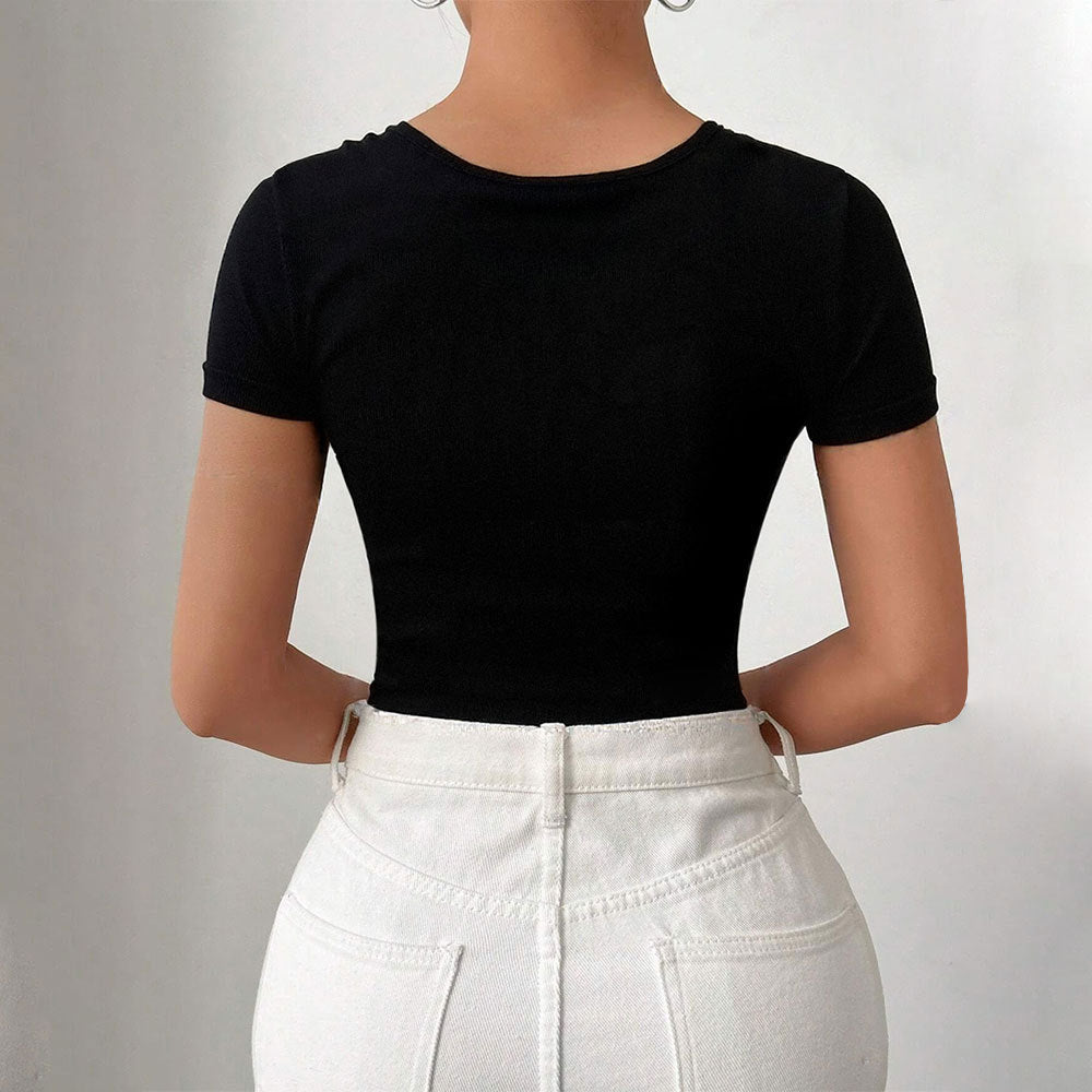 One-shoulder Twistedd esign Short