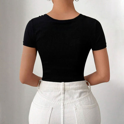 One-shoulder Twistedd esign Short