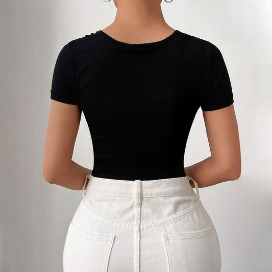 One-shoulder Twistedd esign Short
