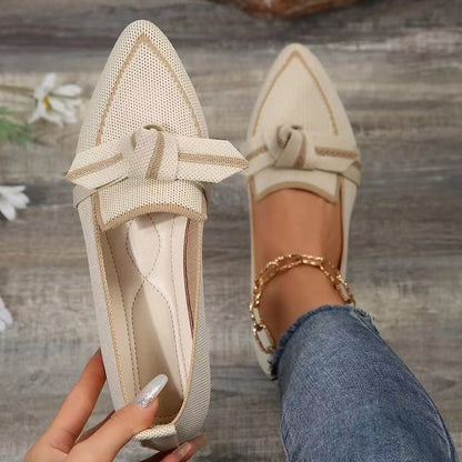 Toe Bow Flat Shoes