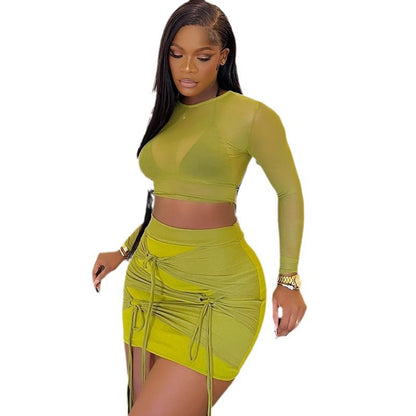 Mesh Skirt Set