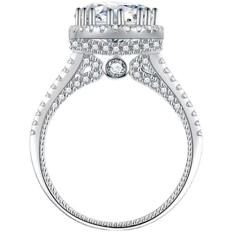 Sterling Silver Moissanite  Ring