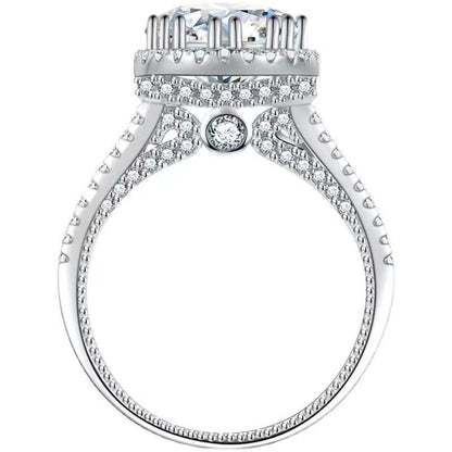 Sterling Silver Moissanite  Ring