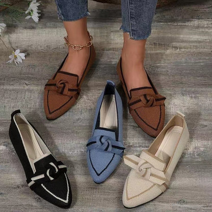 Toe Bow Flat Shoes