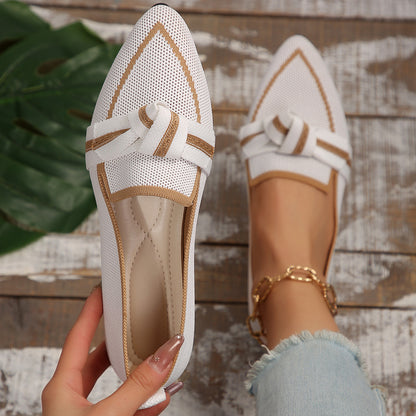 Toe Bow Flat Shoes