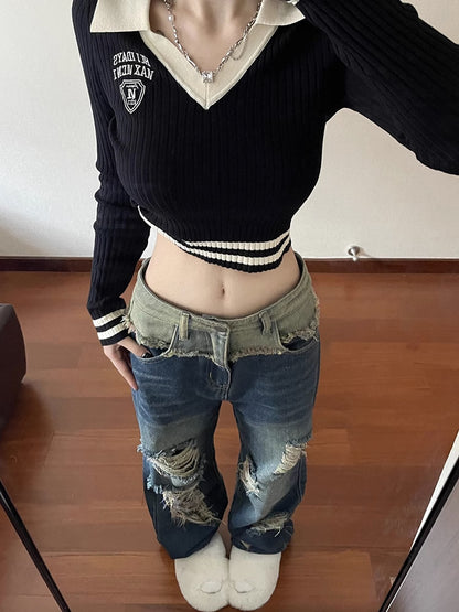 Vintage Ripped Jeans