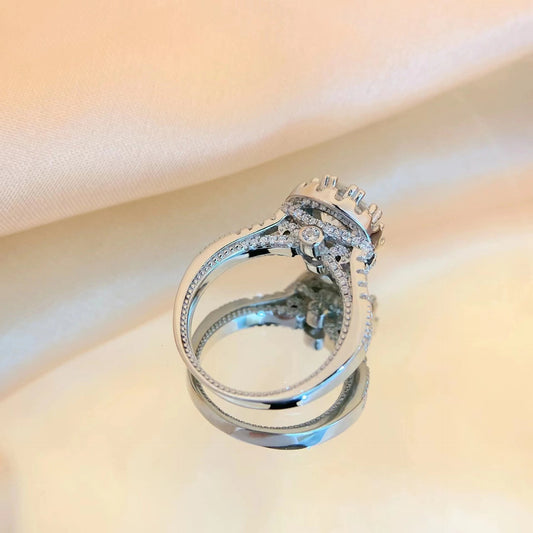 Sterling Silver Moissanite  Ring