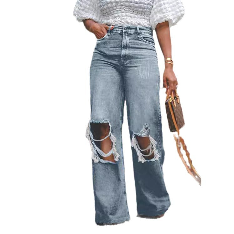 Washed Denim Jeans