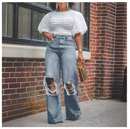 Washed Denim Jeans