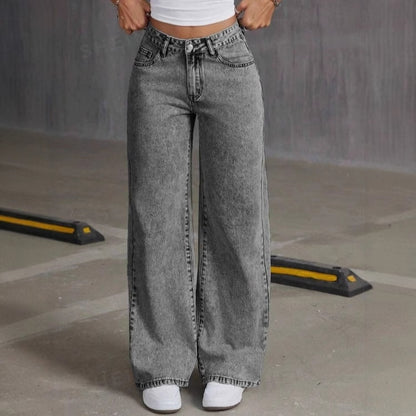 Vintage Bow Embroidered Washed Jeans